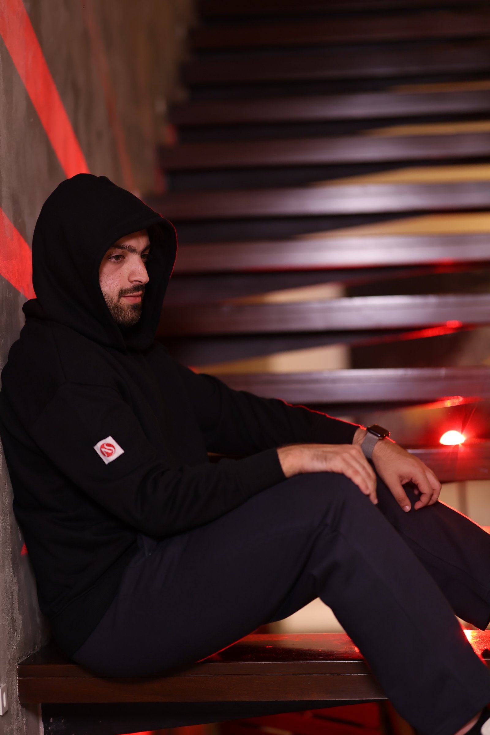 Noir Hoodie – Black view